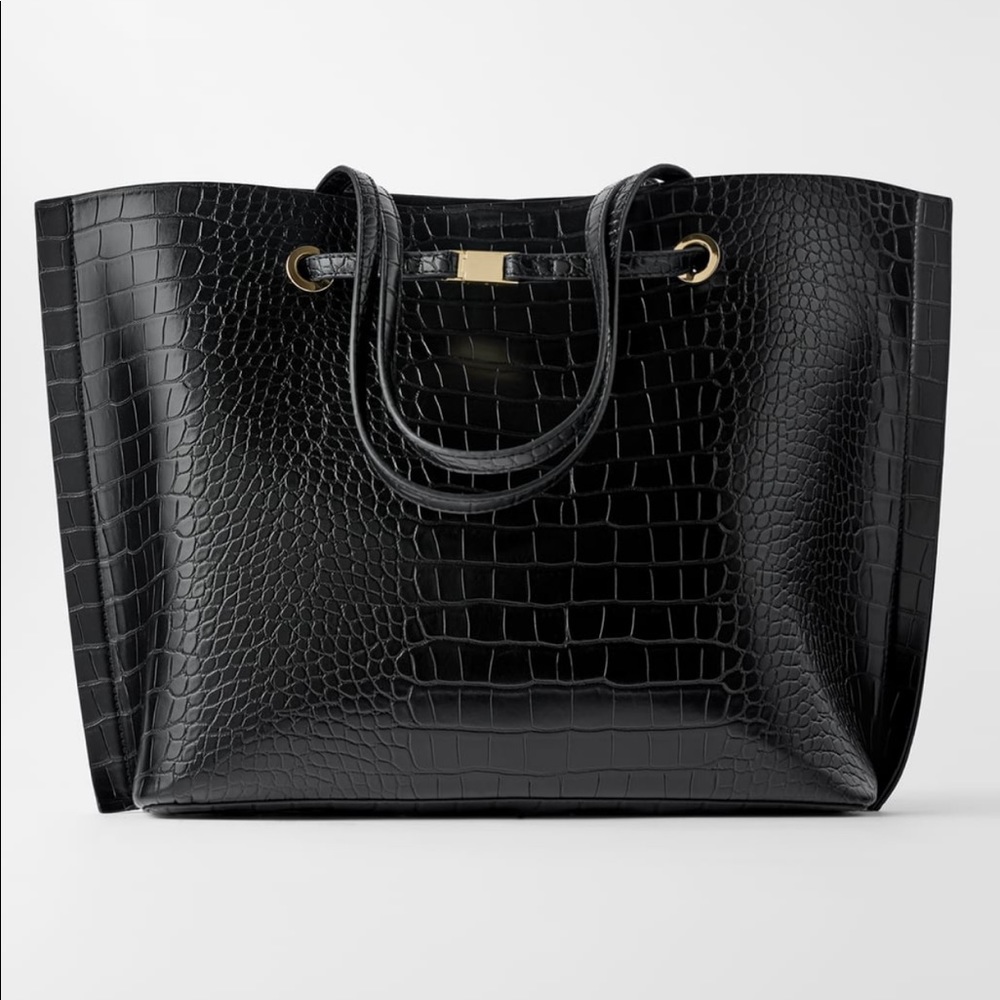 Zara shopper estampado animal bag